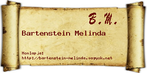 Bartenstein Melinda névjegykártya